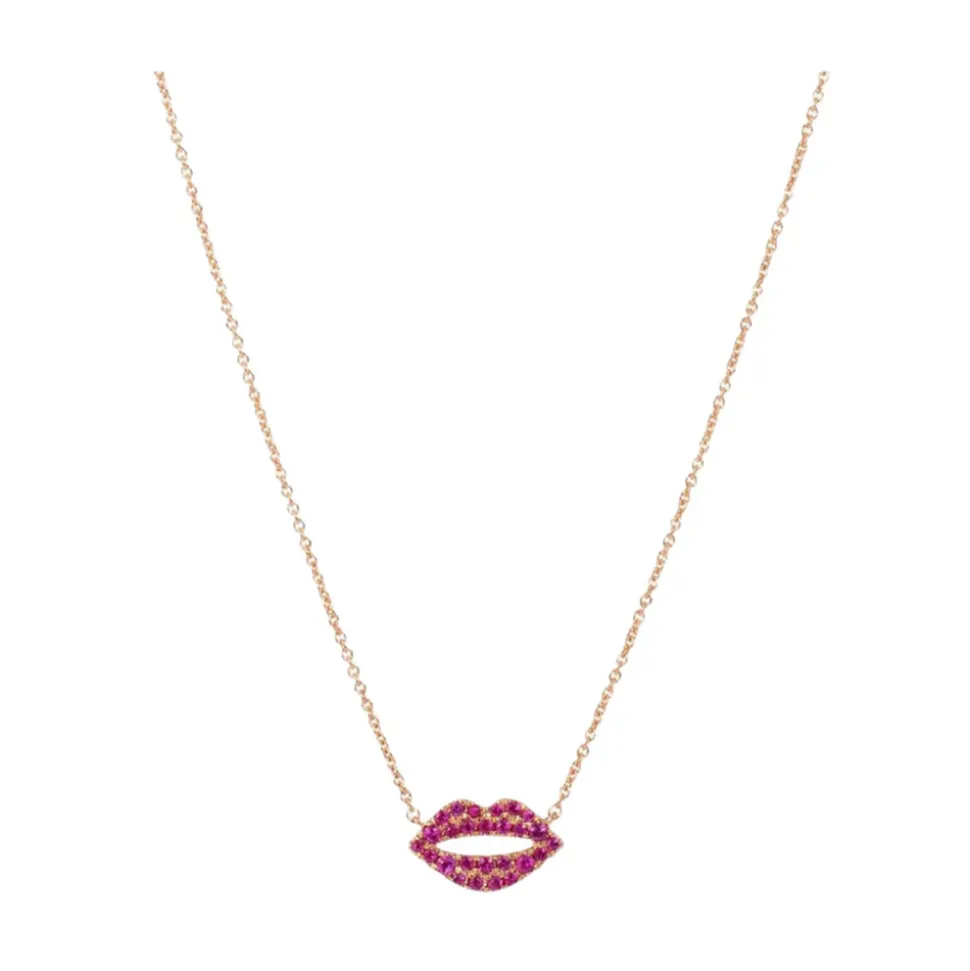 Scarlett’s Pink Sapphire Kiss Necklace