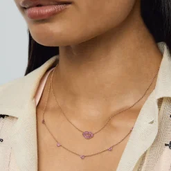 Scarlett’s Pink Sapphire Kiss Necklace