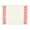 Schemata Embroidered Linen Placemat in Pink