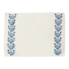 Schemata Embroidered Linen Placemat in Blue