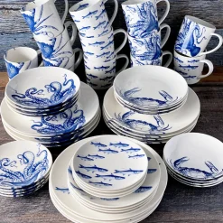 School of Fish Coupe Dinner Plate Blue