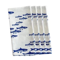 School of Fish Dinner Napkins, Set of 4