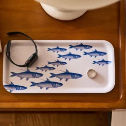 School of Fish Small Rectangular Birchwood Tray