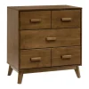 Scoot 3-Drawer Changer Dresser with Removable Changing Tray in Natural Walnut