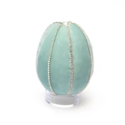 Seafoam Crystal Trimmed Egg