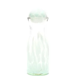 Seafoam Green Transparent Spotted Carafe