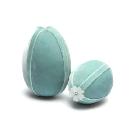 Seafoam Ribbon Trimmed Egg