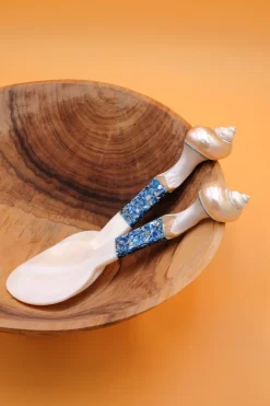 Seashell Serving Set in Blue