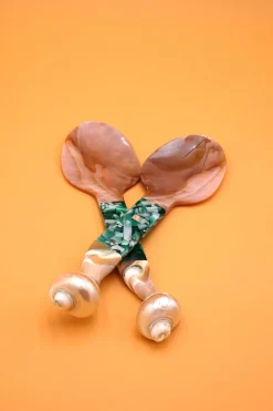 Seashell Serving Set in Green