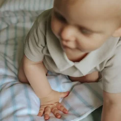 Seaside Stripes Baby Duvet in Ocean