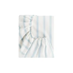Seaside Stripes Crib Sheet in Ocean
