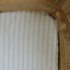 Seaside Stripes Crib Sheet in Ocean