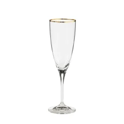 Sensa Collection Flutes 8 oz in Golden Rim, Set of 6