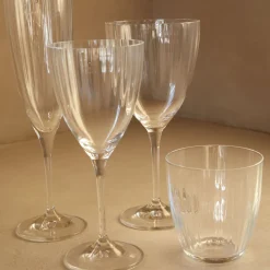 Sensa Collection Flutes in Clear, Set of 6