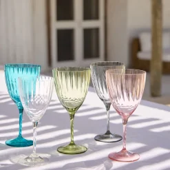 Sensa Collection Water Glasses in Bottle Green, Set of 6