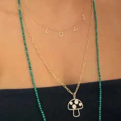 Separated Love Text Necklace