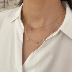 Separated Xoxo Text Necklace