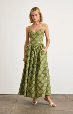 Serena Dress in Avocado