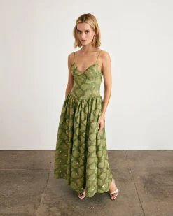 Serena Dress in Avocado