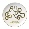 Serpentine Dinner Plate with Flowers