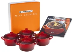 Set of 4 Cocottes with Mini-Cocotte Cookbook