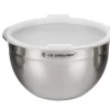 Set of 3 Nested Mixing Bowls w/ Nonslip Silicone Base & Plastic Air Tight Lids