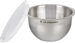 Set of 3 Nested Mixing Bowls w/ Nonslip Silicone Base & Plastic Air Tight Lids