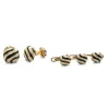 Set of Zebra Stripe Cuff Links and 3 Studs