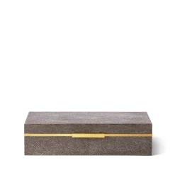 Shagreen Envelope Box, Chocolate