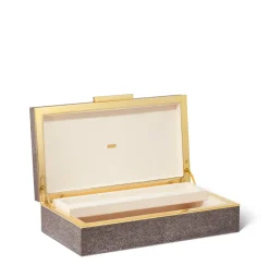Shagreen Envelope Box, Chocolate