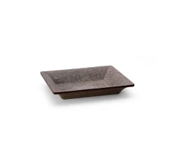 Shagreen Rectangular Vide Poche, Chocolate