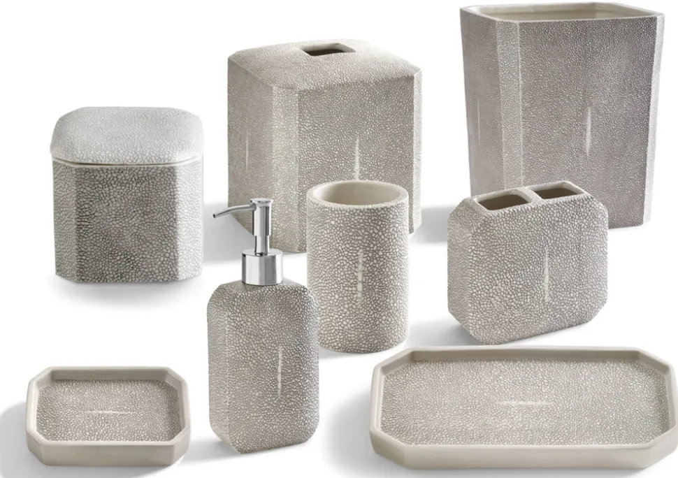 Shagreen Tissue Holder in Gray