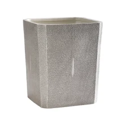 Shagreen Waste Basket in Gray