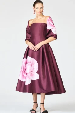 Shay Dress in Bordeaux Esperance