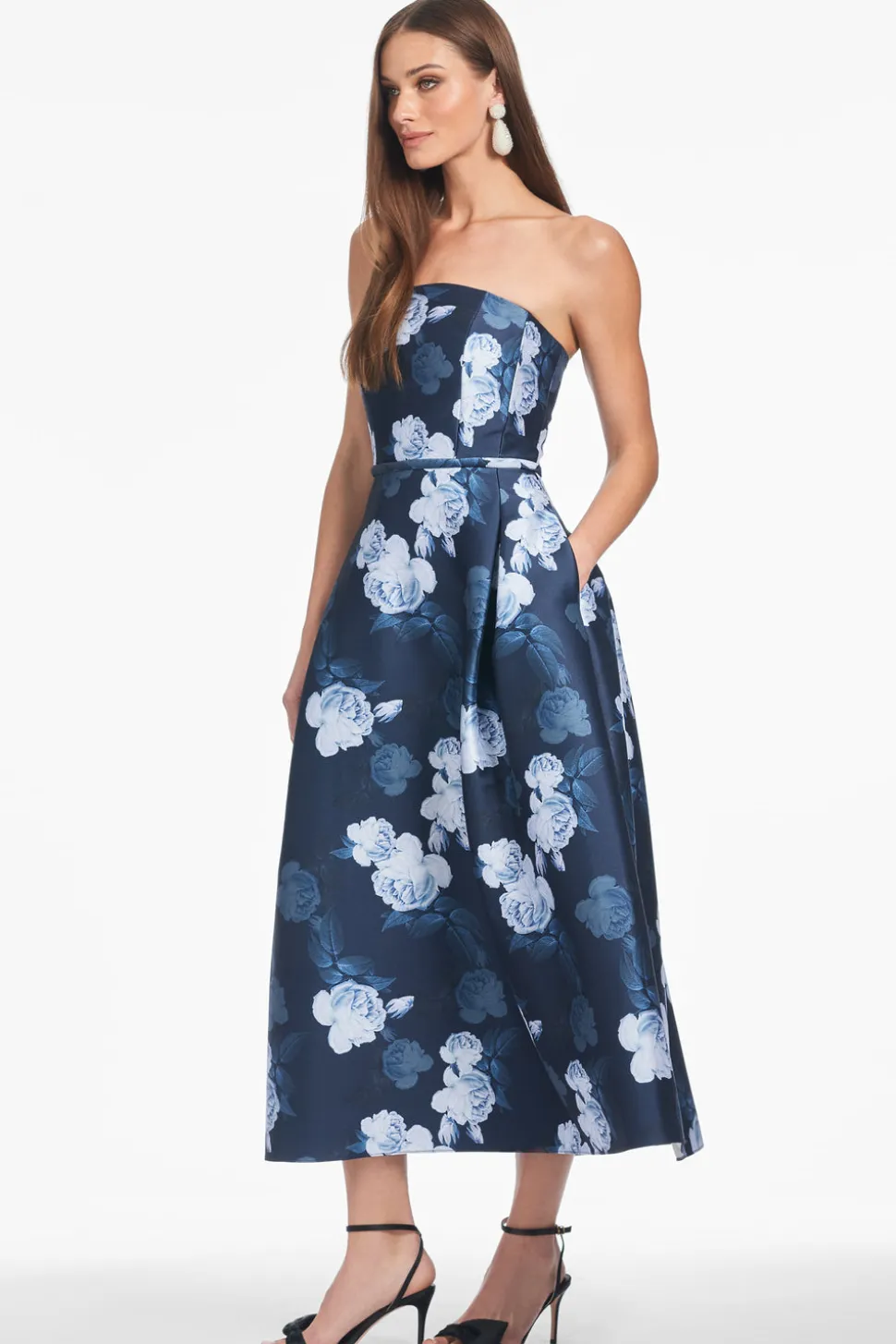 Shay Dress in Midnight Glacial Rose