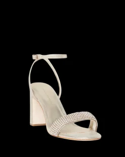 Shay Sandal in Cappuccino Suede Rhinestones