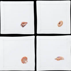 Shell Blush Mixed Cocktail Napkin Set
