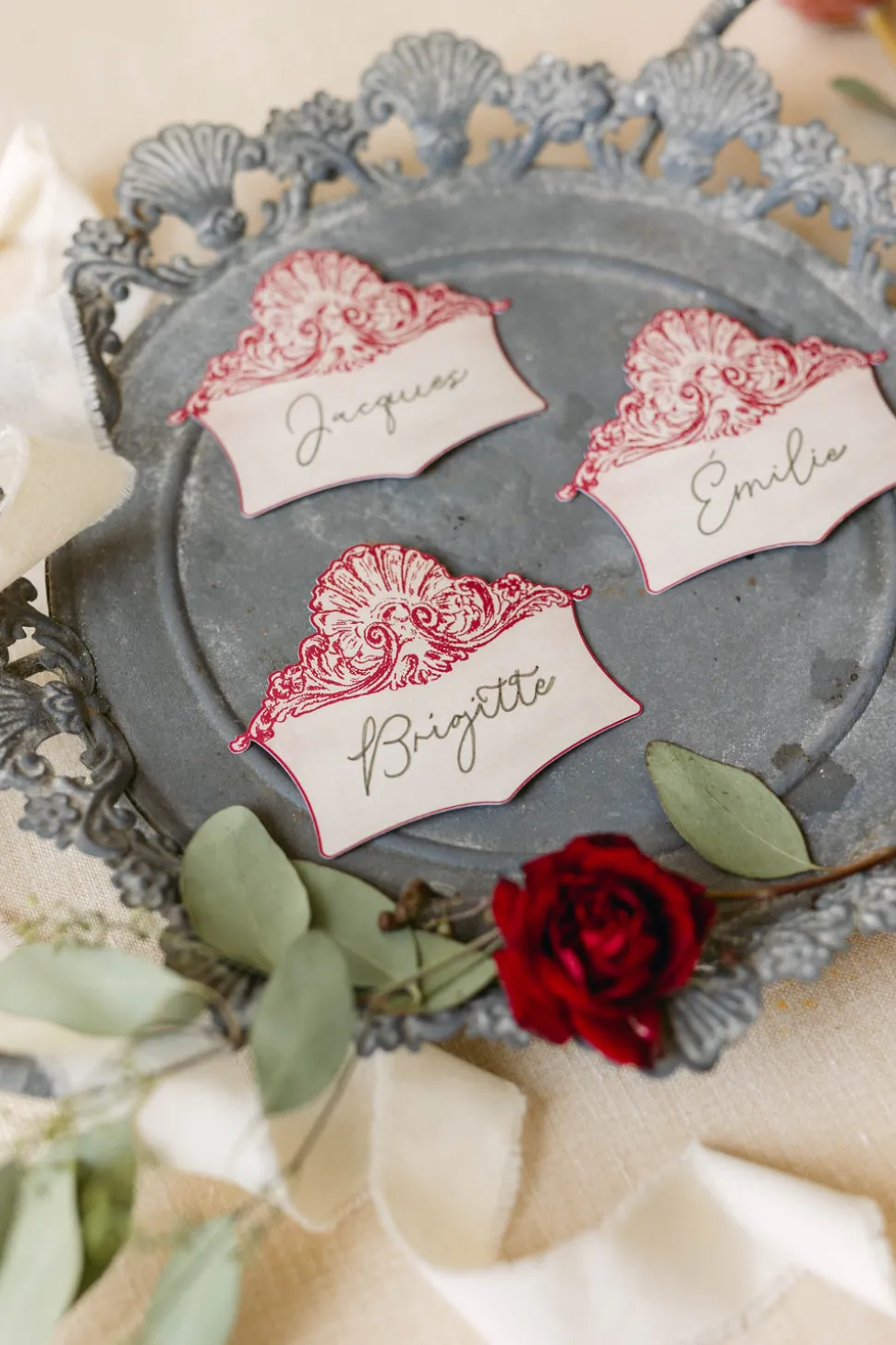 Shell Flourish Place Card