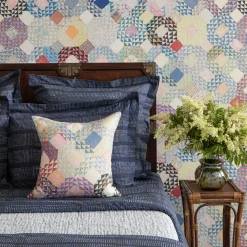 Shell Kaleidoscope Quilt Pillow