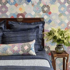 Shell Kaleidoscope Quilt Pillow