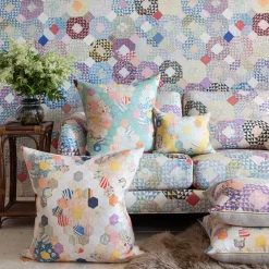 Shell Kaleidoscope Quilt Pillow