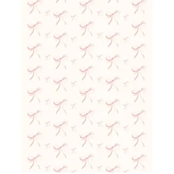 Shell Pink Bow Wrapping Paper