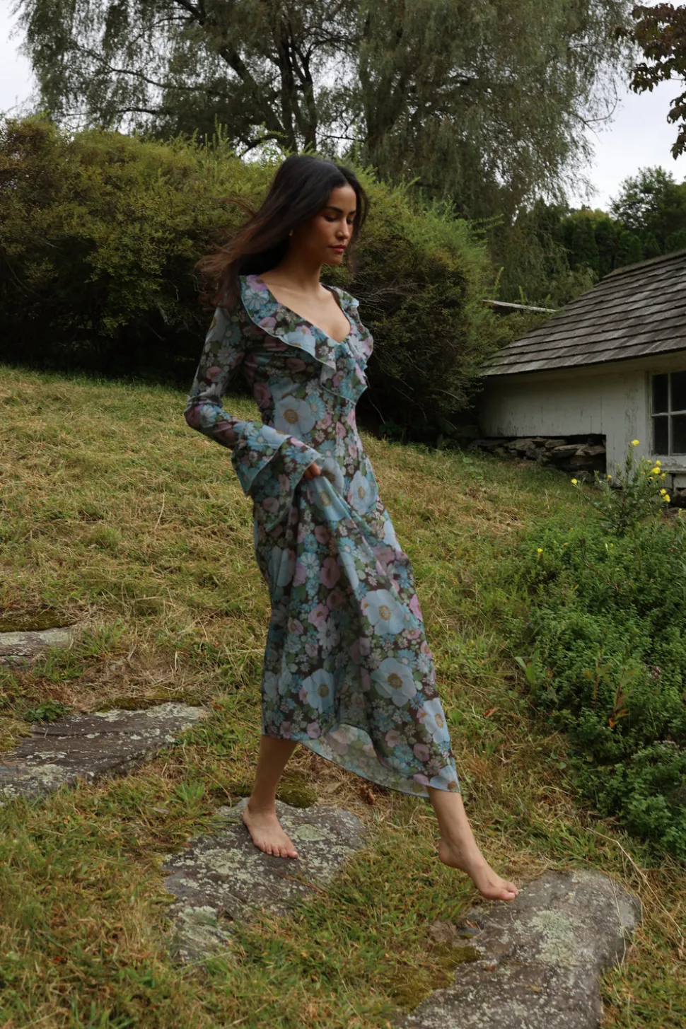 Shellona Dress in Vintage Floral