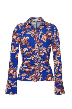 Shirley Top in Regal Paisley Blue