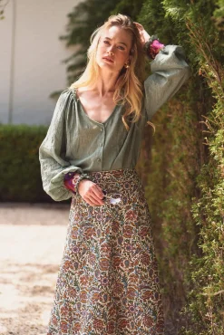 Shiva Aline Skirt in Blue Iris