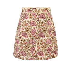 Shiva Mini Skirt in Pink Lotus