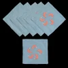 Shrimp Cocktail Napkins in Slate Blue, Set of 6