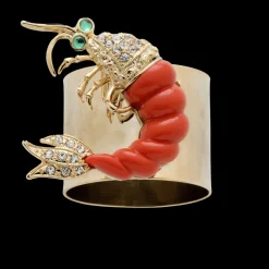 Shrimp Napkin Rings, Set of Two