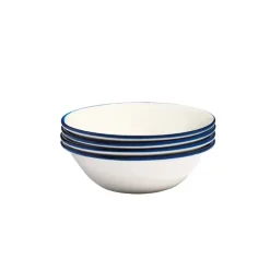Side Bowls in Navy Rim