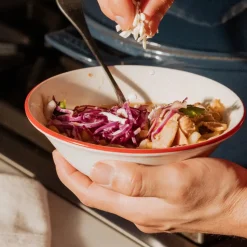 Side Bowls in Red Rim